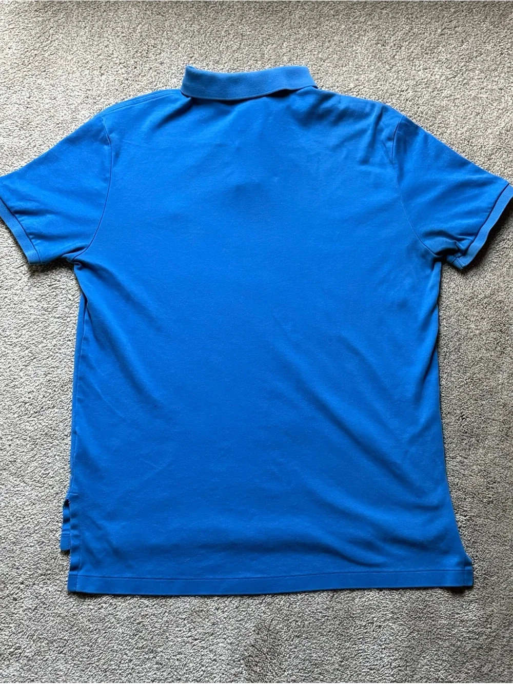 Ralph Lauren Men's Bright Blue Polo with Yellow Pony Logo